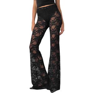 IWOLLENCE Women's Lase Pants Size XL, Black