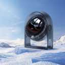 2025 New Desk Fan, Quiet Air Circulator Mini Fan for Bedroom, Portable Smart Display USB Fan, 4 Speeds Strong Airflow, 120Tilt, Small Desktop Table Fans For Office Bedside Room, Translucent Black (Black (the most popular color))