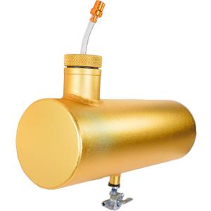 JMCHstore Aluminum Mini bike Gas Fuel Tank Cylinder 4x11'' for Coleman Baja Montser Mega moto Predator Hemi non 212 Engine, Massimo Axis RealTree Motovox Mototec Dirt Gas Bike, Go Kart Parts (Gold)