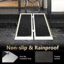 4FT Portable Wheelchair Ramp, Non-Slip Aluminum Folding Handicap Ramp, Ramps for Wheelchairs for Home with Handle, Wheelchair Ramps for Home Steps/Stairs/Threshold/Doorways/Scooter, 600LBS Capacity