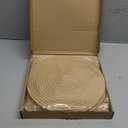 6 Set Handmade Boho Placemats Round Woven Placemats Long Boho Macrame Table Runner with Tassel Farmhouse Rustic Placemat Cotton Burlap for Bohemian Dining Table Decor (White)