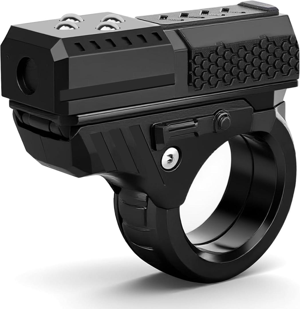 3D Fidget Spinner Slider Toys, EDC Fidgets Cliker Pistol Toy, Fidget Ring Pad for Adults, Plastic Finger Hand Roller Spinner Stress Relief Focus Sensory Toys for Kids Christmas Birthday Gift Prize (Black)