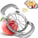Apple Slicer, All-metal Construction Apple Slicer and Corer with 12 Stainless Steel Blades, Large Apple Cutter for Up to 4 IN Apples with Comfortable Wider Non-slip Handle, for Fuji and Gala