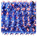 WILLBOND 6 Pcs Total 40 Feet 4th of July Decoration Red White Blue Tinsel Garland Patriotic Metallic Chunky Glitter Tinsel for Memorial Day Independence Day Celebration Holiday Decorations