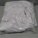 2 Packs White Spandex Table clothes for 6 Foot Rectangle Tables, Wrinkle Free 6ft Fitted Table Cover Stretch Table Cloth Desk Skirt for Weddings Baby Shower Birthday Party Banquet Decorations