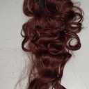 NAYOO Burgundy Wig for Women 26 Inch Long Wavy Synthetic Wig, Wine Red Middle Part Wig, Natural Looking Heat Resistant Fiber, Soft Lightweight Wig for Daily Wear Party Cosplay