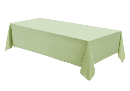 Aocoz Rectangle Tablecloths 90x132 Inch 2 Pack Sage Green Tablecloth Washable Decorative Linen Polyester Table Cloths for Dining Table Banquets Buffet Parties and Wedding