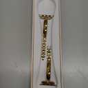 Missair Thin Band Compatible with Apple Watch 38mm 40mm 41mm 42mm  for Women, Slim Bracelet Designer Dressy Stainless Steel Metal Strap for iWatch Series 11 10 9 8 7 6 5 4 SE Ultra (Gold)