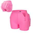 Kids Padded Shorts with Zipper, Crash Butt Pads for Hip Tailbone & Butt, Snowboard Impact Protective Pad Pants for Youth Child Pink XS