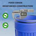 20" x 4.5" Whole House Water Filter Housing with Bottom Drain Port - 1" NPT Brass Ports, BPA-Free Blue Sump, Double O-Ring Leak-Proof - Fits All Standard 20x4.5 Filters