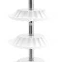 360 Rotating Nail Polish Rack Holder,Nail Polish Organizer Stand with Wheels,5 Tier Nail Display Storage Shelf,for Home,Nail Salon (White)