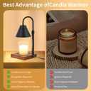 Candle Warmer Lamp with Timer Adjustable Height,Dimmable Candle Warmer for New Home Decor,Wax Warmer Lamp for Jar Candles with 2 Bulbs for Women Gift and House Warming Gift,Black