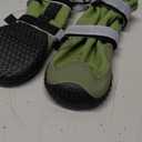 Spark Paws Dog Rainboots, Waterproof Dog Shoes for Medium to Large Dogs, Non Slip, Dog Booties and Paw Protectors - 4PCS Doggie Hiking Boots with Reflective Straps - Green - Size 4