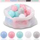 LANGXUN 50 100 200 Soft Plastic Ball Pit Balls for Kids, Gift for Baby Toddler Birthday Christmas, Ball Pit Play Tent, Baby Kiddie Pool Water Toys, Party Decoration