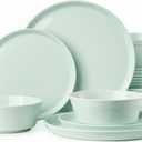 24-Piece Bone China Dinnerware Sets, Mint Green
Lightweight Plates & Bowls Set | Straight Rim Bowl Dinner Set | Scratch Resistant | Microwave & Dishwasher Safe | Serves 8