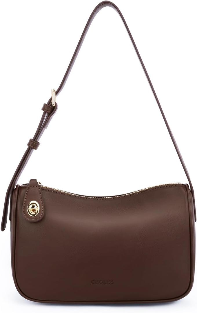 CHOLISS Shoulder Bag for Women, RFID Anti-Theft Crossbody Bags for Women, Vegan Leather Purse Handbags with Zipper Closure (Coffee)