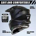 Youth Dirt Bike Helmet Kids Full Face Motorcycle Helmet for Off-Road ATV Street Riding, DOT Approved Kids Motocross Helmet with Goggles & Gloves, X-Large, Black