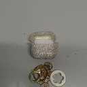 VISOOM Cute Jewelry Case for Airpods 4 Cases 2024 Cover Women, Sparkly Air pods 4 Gen Case Hard TPU Airpod Cases 4th Generation Glitter iPods 4 Cas with Bling Keychain for iPods Earbuds Airpods 4th