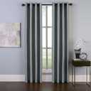 Curtainworks Malta Faux Silk Grommet Curtain Panel, 50 by 144", Teal (Teal (Gray-blue))