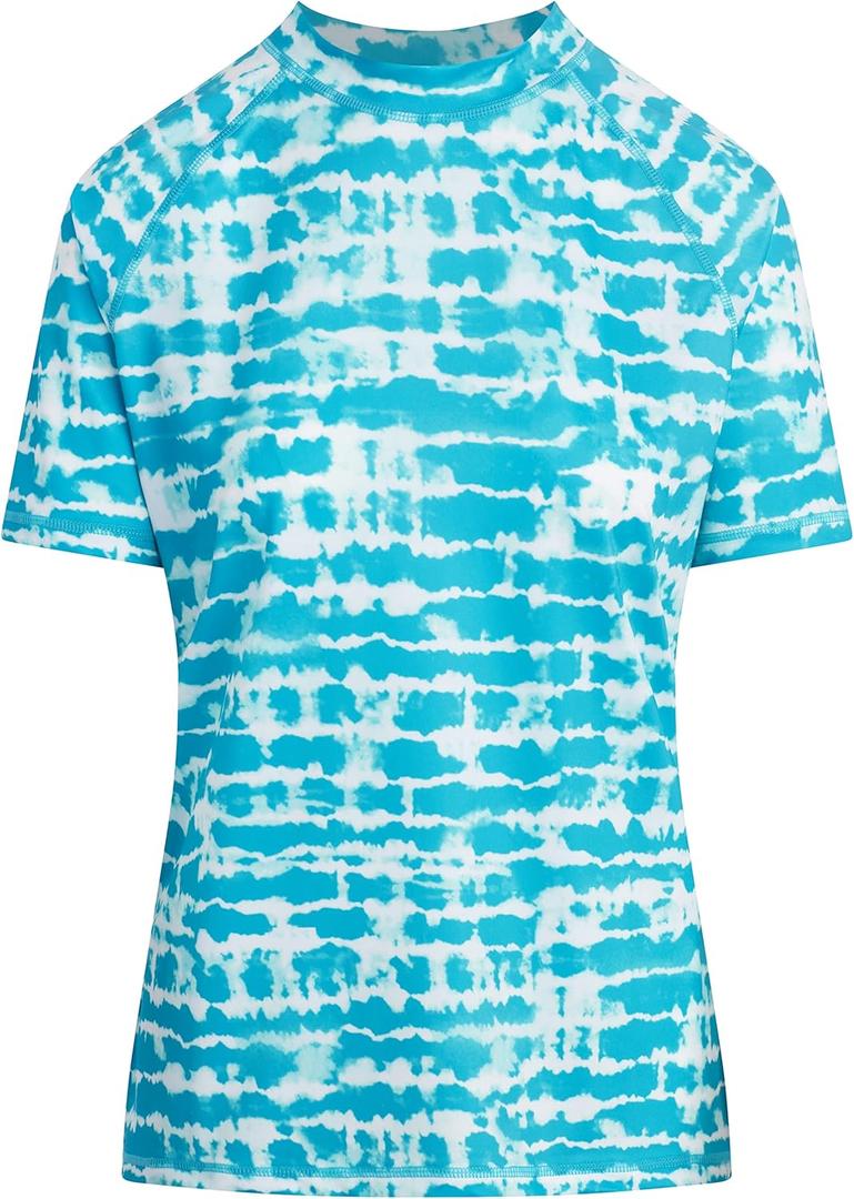 Kanu Surf womens Marina Upf 50+ Short Sleeved Active Rashguard & Workout Top (Blue, XS)