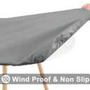 Smiry Round Picnic Tablecloth, Wipeable Flannel Backed Vinyl Tablecloths for 18" - 24" Tables, Waterproof Elastic Fitted Table Covers for Camping, Indoor, Outdoor, Grey