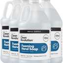 Clean Revolution Foaming Hand Soap Refill Supply Container, Ready to Use Formula, Gluten Free, Unscented and Fragrance Free, 128 Fl. Oz, 4 Pack
