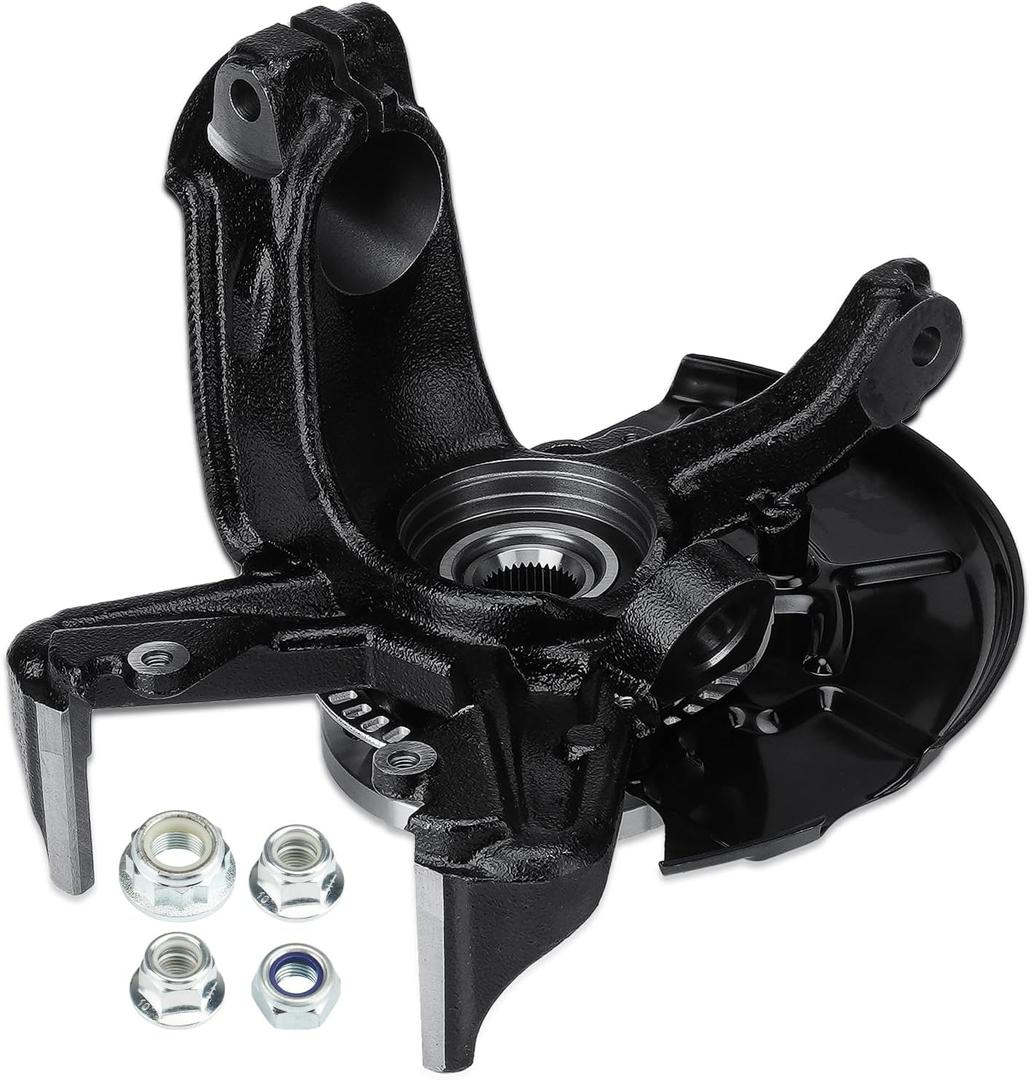 Front Right Side Steering Knuckle & Wheel Bearing Hub Assembly Compatible with Volkswagen for Beetle 1998-2010, for Golf 1999-2006 2010, for Jetta 1999-2005, Replace for 698-374, LK008