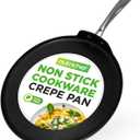 NutriChef 12 Inch Crepe Pan Non Stick, Ideal for Pancakes, Dosa, Chapati & Tortillas, Hard-Anodized, Dishwasher Safe