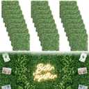 Luyue 24PCS 2020 Boxwood Panels, Artificial Grass Wall Panels Fake Greenery Backdrop Wall Grass Backdrop Artificial Plant Walls for Outdoor Indoor Garden Fence Backyard