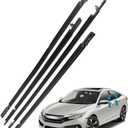 YBDDZH Weatherstrip Window Seal Car Window Moulding Trim, Compatible with 2006-2011 Civic 4 Door Sedan. OE 72410-SNA-A01 72910-SNA-A0 72950-SNA-A01 72450-SNA-A01 Set of 4
