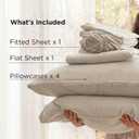 Bedsure Deep Pocket King Sheet Set - 6 Piece, Prewashed Ultra-Soft King Size Sheets Set, Fits Mattresses Up to 18 Inches Thick, Breathable & Secure Fit, Hotel Luxury Bedding, Linen