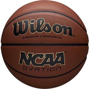 WILSON NCAA Ovation Basketball - Brown, Size 6-28.5"