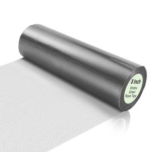 CroBlissful Extra Wide 8 inch x 20 ft Window Screen Tape Mesh Repair Strong Adhesive Waterproof Fiberglass Screen Repair Kit Patch for Window Door Tears Holes(Gray)