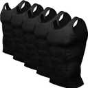 Odoland Mens 5 Pack Body Shaper Slimming Tummy Vest Thermal Compression Shirt Tank Top Shapewear (Black, XL)