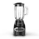 BLACK+DECKER Countertop Blender with 6-Cup Glass Jar, 10-Speed Settings, Black, BL2010BG