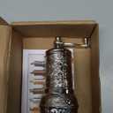 Turkish Coffee Grinder - Vintage-Style Manual Mill for Pepper, Salt, Coffee and Kitchen Decor Gift (Silver)