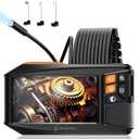 Borescope Camera with Light, 4.3" Hd 1920P IP67 Waterproof Industrial Endoscope, 8 Adjustable LEDs 16.4ft Flexible Semi-Rigid Cable for Home, Automotive, HVAC, Cool Gadgets for Men Mechanics