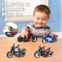 4-Pack Pull-Back Motorcycle Toys - No Batteries Requiredast Alloy Cars for Kids 3+, Durable Friction-Powered Mini Vehicles Boys and Girls