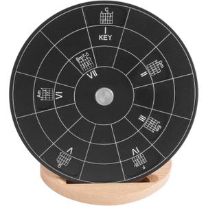 Rockhouse Guitar Chord Wheel Chart Compass for Songwriting, Transpose Chords Progression, Music Theory Wheel Melody Tool for Beginners Advanced