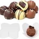 NOLITOY 200Pcs Paper Chocolate Truffle Wrappers Candy Trays, 1.29 Inch Dessert Candy Holders for Valentine Day Wedding Party Birthday Party Decor