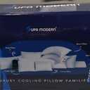 Cooling Pillows Queen Size Set of 2 Shredded Memory Foam Pillows for Side Back Stomach Sleepers, Two-Sided Cool Adjustable Firm or Soft Bed Pillow Luxury Gel Neck Pillow for Neck Shoulder Pain Relie (Original White (Icy))