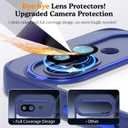 Compatible with Google Pixel 9a Case with 360 Magnetic Stand [Compatible with Mag-Safe ][Camera Lens Protector] Shockproof Translucent Phone Case For Google Pixel 9a 6.3'',Blue