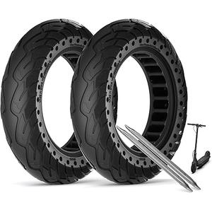 stio Solid Rubber Tire 10x2.5 inch for Segway Ninebot MAX G30 G30P G30LP/Hiboy S2 MAX,Dual Shock Absorption Honeycomb Explosion-Proof Front/Rear Tire 2PCS