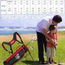 PGM Junior Golf Club Complete Set for Children Kids, 5 Golf Clubs with Stand Bag and 2 Headcovers for Boys & Girls, Right Hand, Aged 6-8