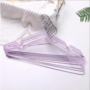 150 Pack Clothes Hangers,Non Slip Purple Plastic Coated Metal Coat Hanger for Closet,Sturdy Thin Hangers Bulk Space Saving Hangers for Pants,Skirt,Shirt,Dress,Tie