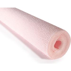Cartotecnica Rossi 180g 19.6 Inch 8.2ft Long Wide Italian Crepe Paper for Wedding Ceremony Various Large Festivals Decoration (Soft Pink569)