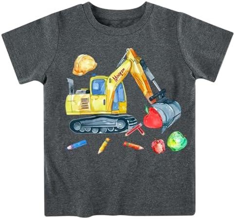 Boys Christmas Thanksgiving Shirt, Santa Xmas Tree Graphic T-Shirt 3-7 Years Funny Turkey Gobble Toddler Short Sleeve Tops 140