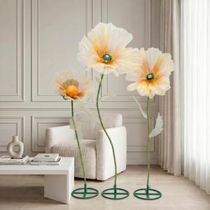 5.9 Ft Giant Artificial Flowers with Stand, Large Organza Flower