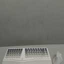 Ergonomic Wireless Keyboard and Mouse Set Creamy Wireless Keyboard Silent Mice Set with Wrist Rest for Computer, Laptop, PC, Mac, Windows (Gray White)