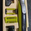 Philips Norelco for Face + Body, Electric Beard Trimmer, Shaver and Groomer, 5in1 Adjustable Comb, 1x Body Kit, Model QP2834/70, OneBlade 360 Face + Body, Black/Lime Green